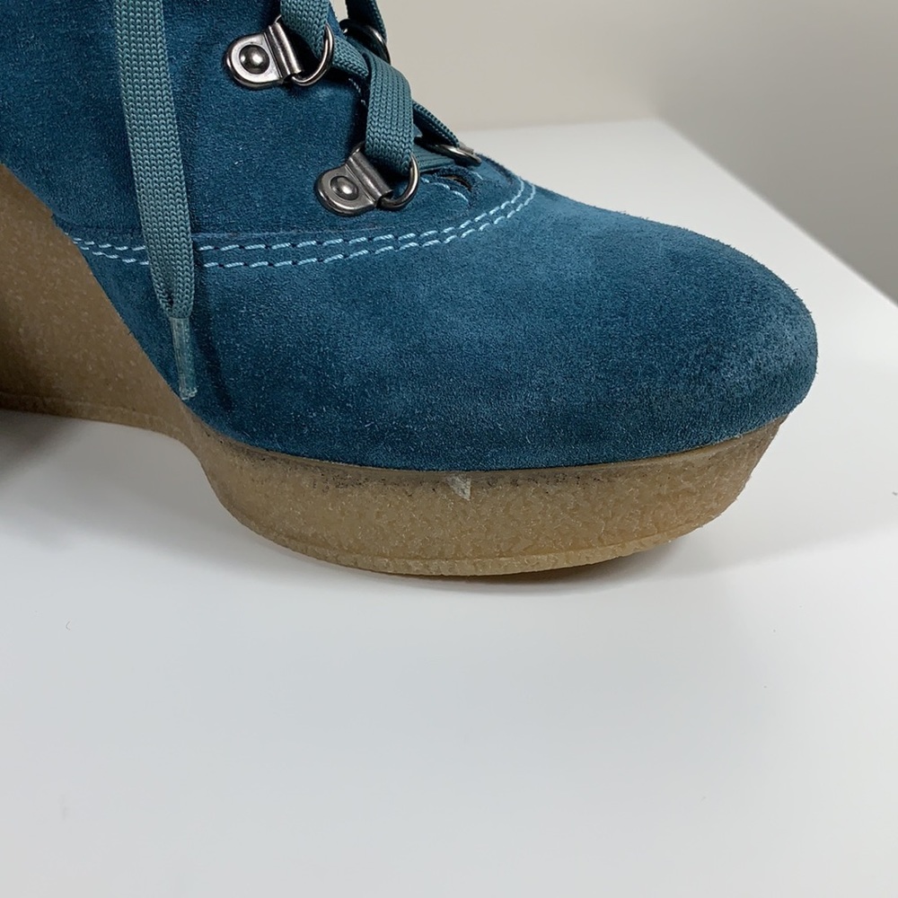 DIESEL SUEDE PLATFORM WEDGE BOOTS Sz 6.5 - Picture 7 of 12